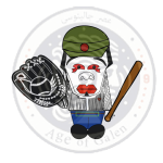 وکتور لایه باز کارکتر بازیکن بیسبال 2047