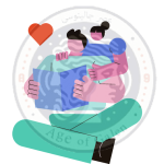 وکتور لایه باز پدر و دختر v11