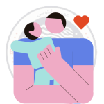 وکتور لایه باز پدر و دختر v7